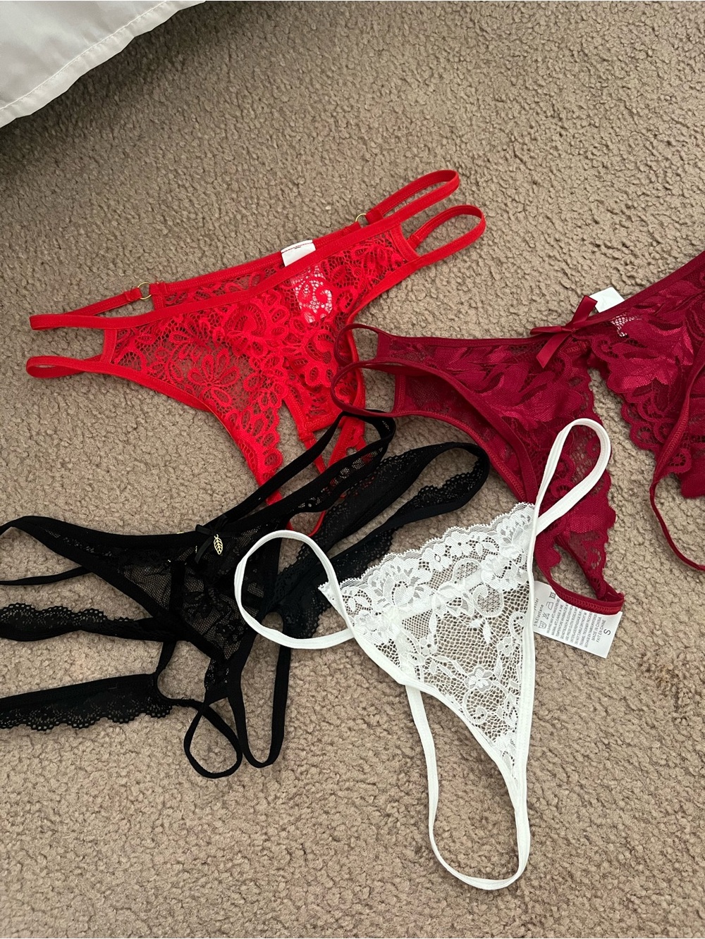 Lace Crotchless + Thong Panty Bundle